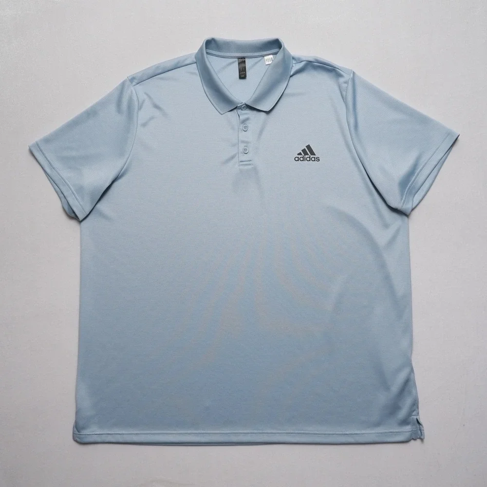Adidas Polo Shirt Mens 2XL Blue Short Sleeve Performance Golf IM1955